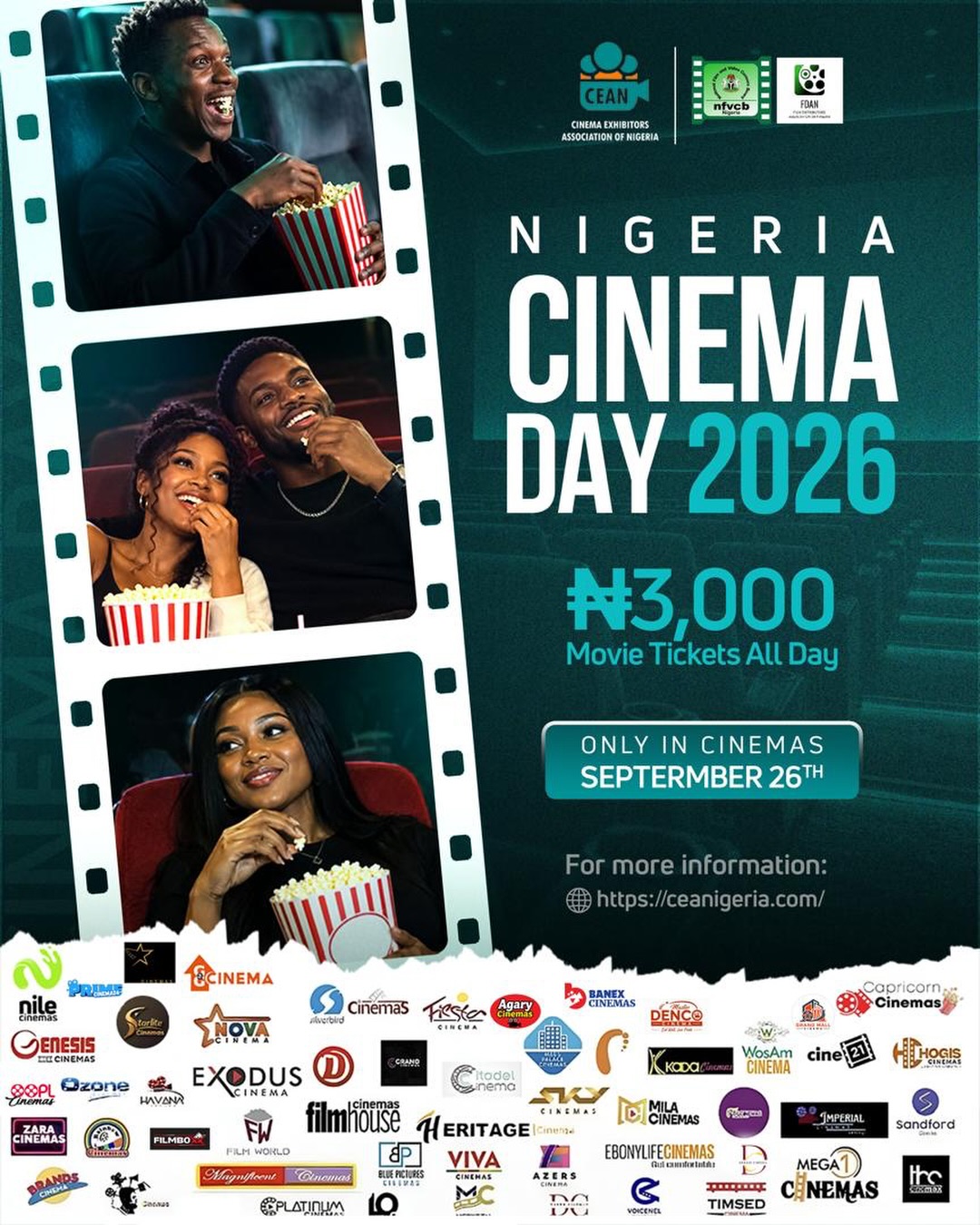 CEAN Official Flyer for Nigeria Cinema Day